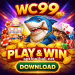 WC99 Game official logo with casino elements and play and win theme