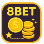 8BET Game online betting platform interface showing sports betting, live casino games, and slot game options