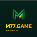 M77 Game mobile gaming platform logo displayed on a colorful background representing an online gaming app for mobile users.